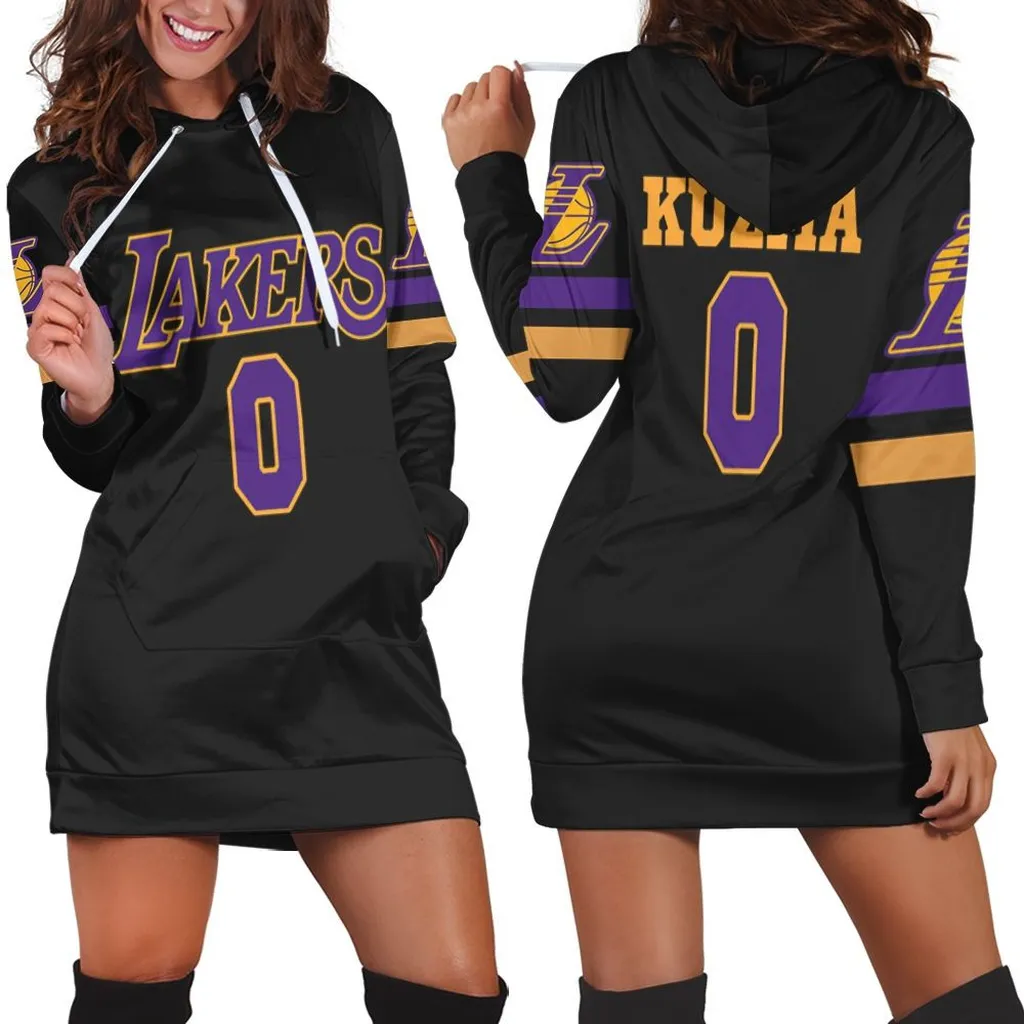 0 Kyle Kuzma Lakers Jersey Inspired Style Hoodie Dress, Sweater Dress, Sweatshirt Dress