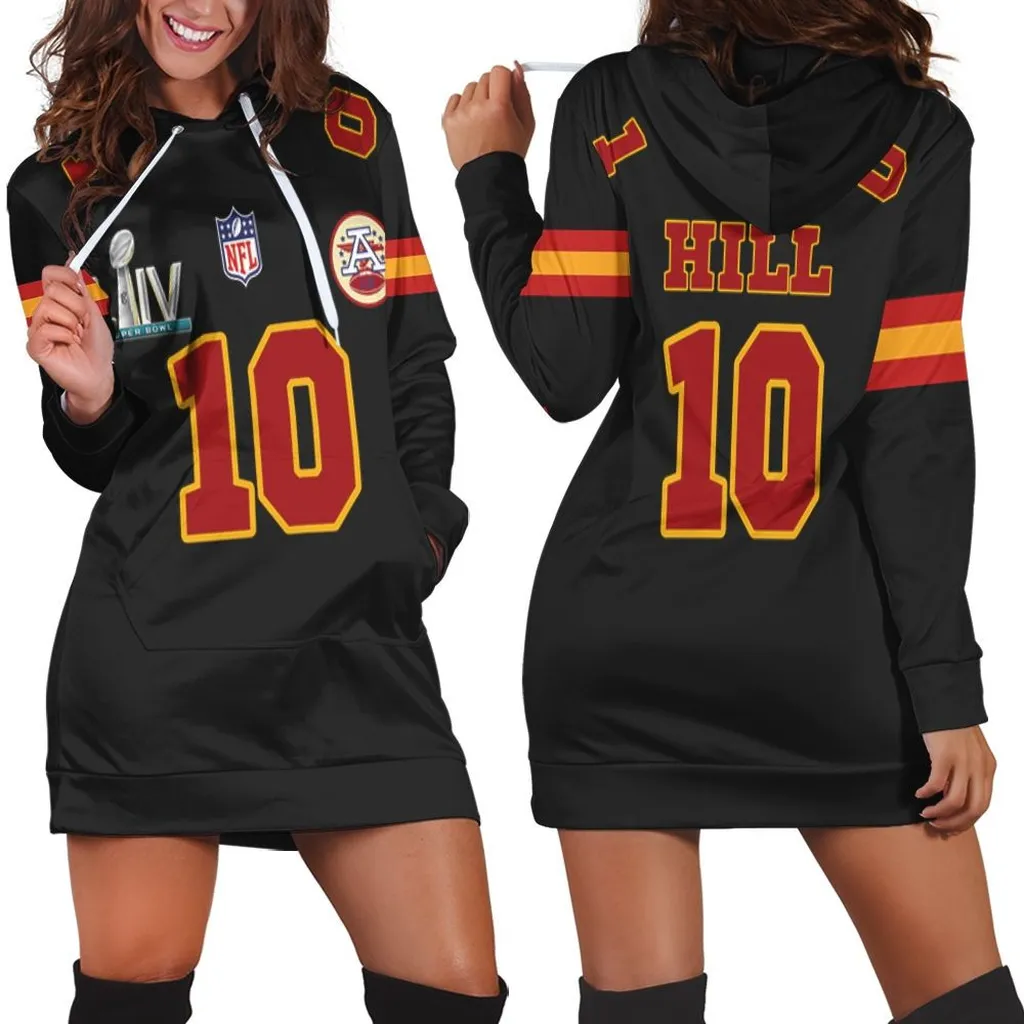 10 Tyreek Hill Kannas City 1 Jersey Inspired Style Hoodie Dress