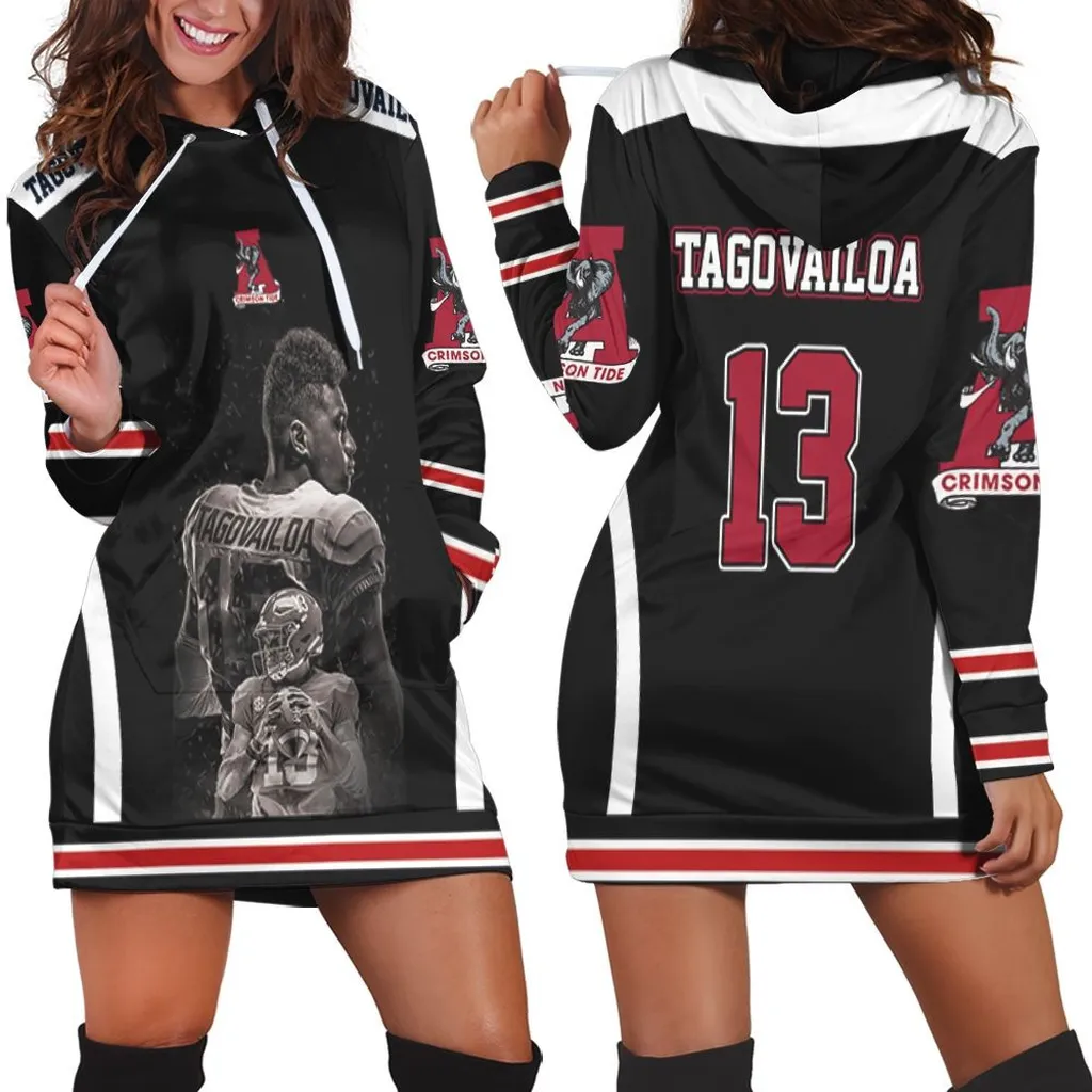 13 Alabama Crimson Tide Tua Tagovailoa Hoodie Dress, Sweater Dress, Sweatshirt Dress