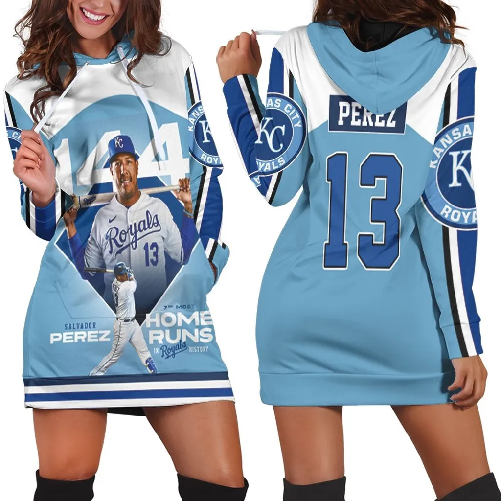 13 Perez Kansas City Royals City Hoodie Dress, Sweater Dress, Sweatshirt Dress