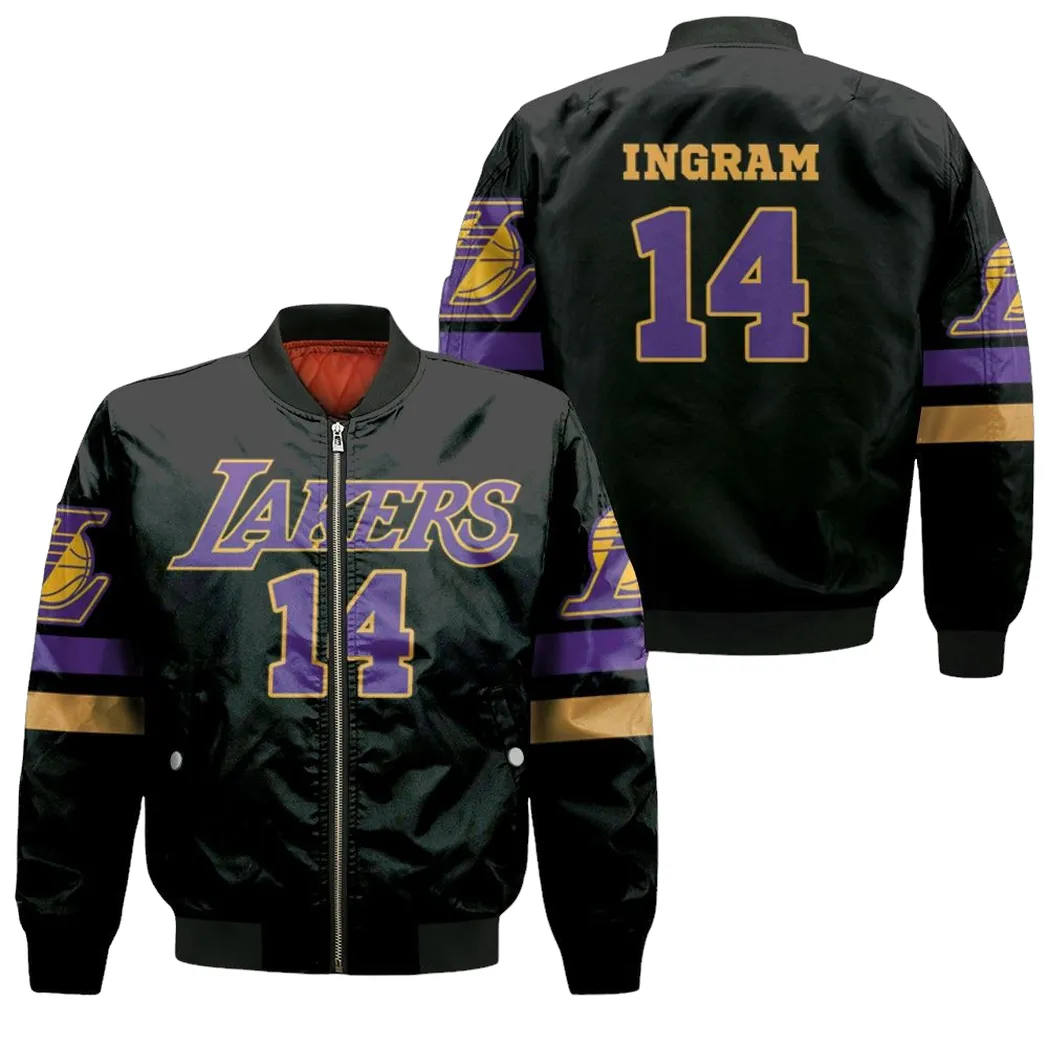 14 Brandon Ingram Lakers Jersey Inspired Style Bomber Jacket for Men Women