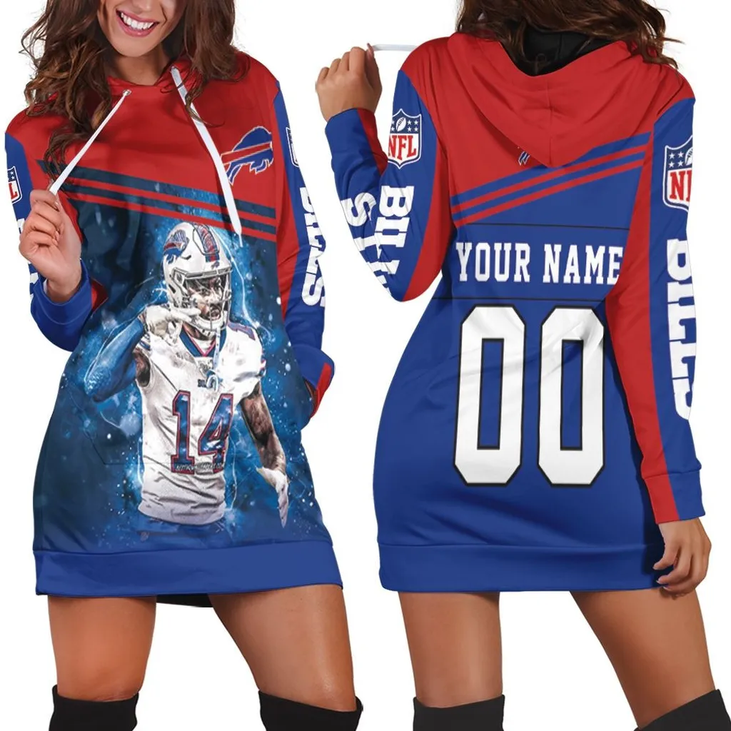 14 Stefon Diggs 14 Buffalo Bills Great Player 2020 Nfl Personalized 1 Hoodie Dress, Sweater Dress, Sweatshirt Dress