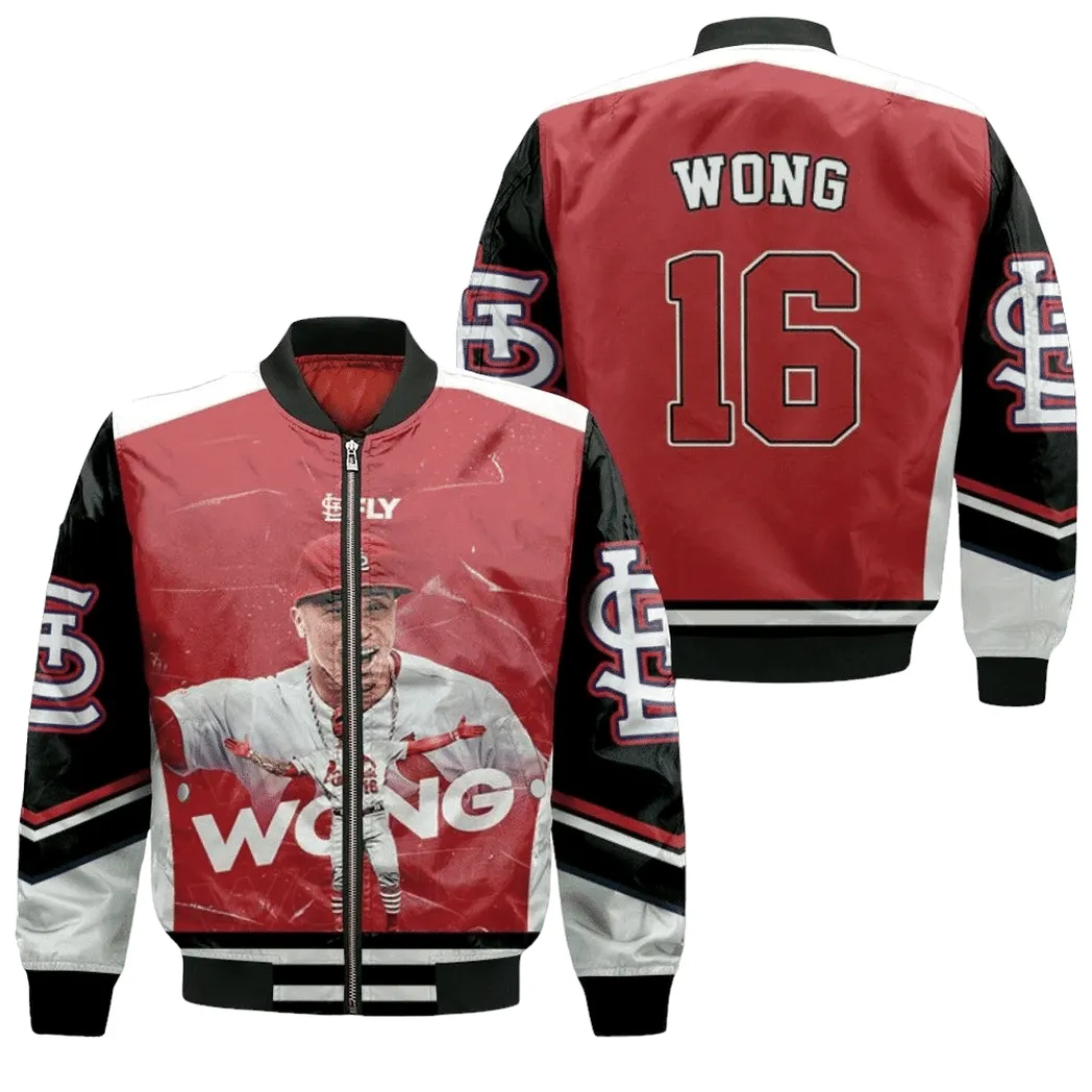 16 Kolten Wong St Louis Cardinals Bomber Jacket for Men Women