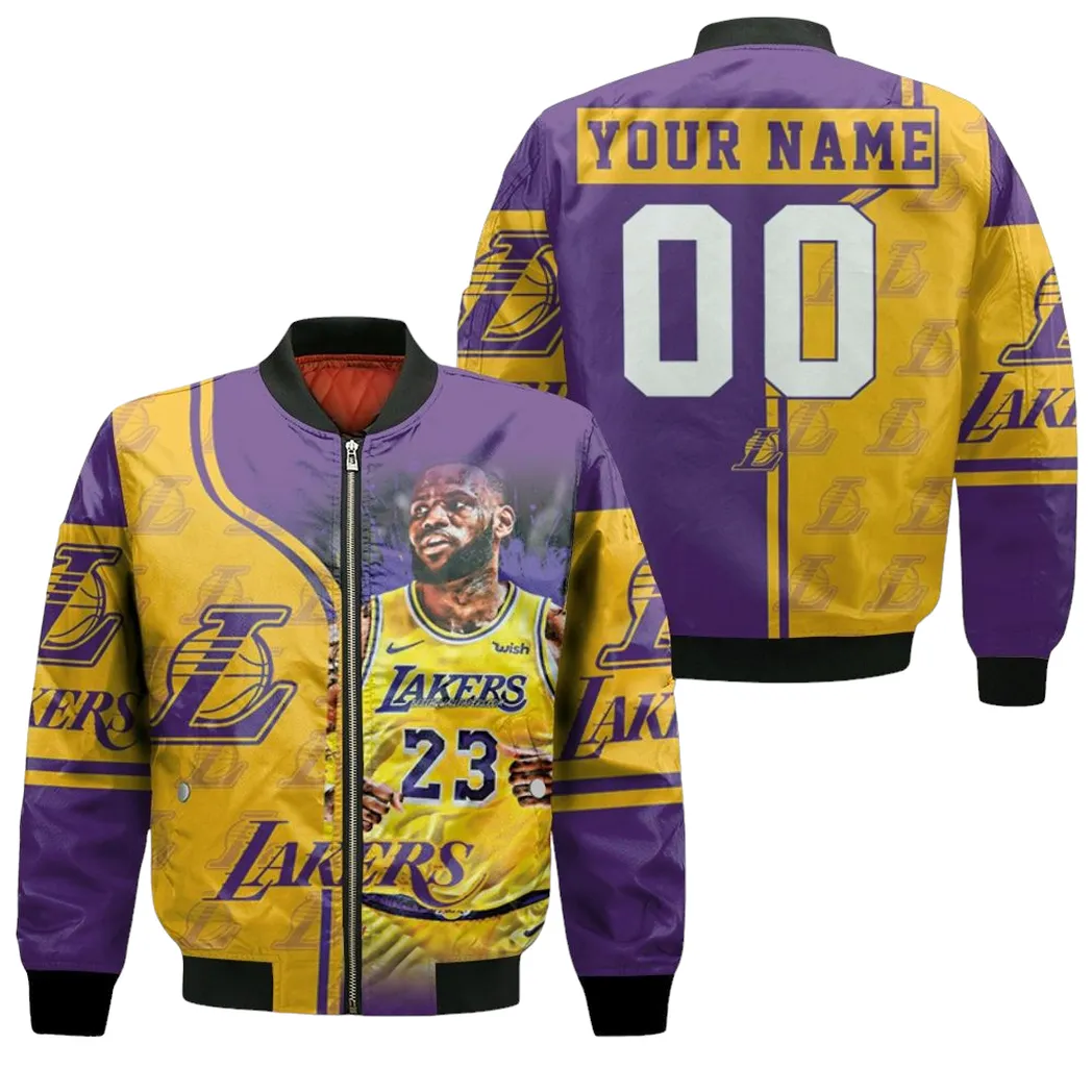 23 King James Los Angeles Lakers Nba Western Coference Personalized Bomber Jacket for Men Women