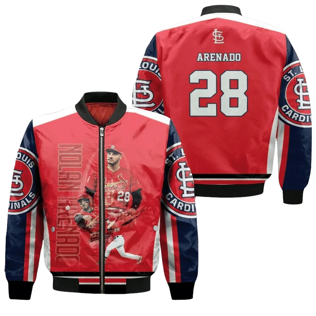 28 Arenado St Louis Cardinals Bomber Jacket for Men Women