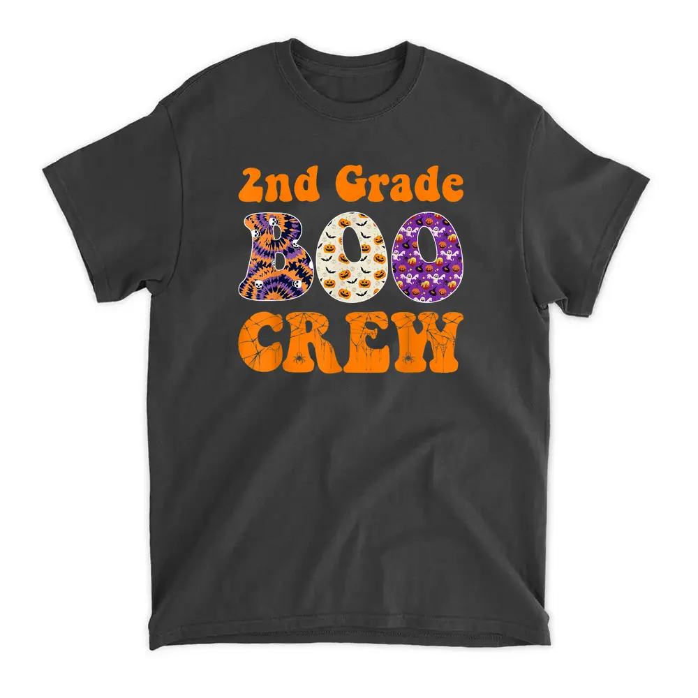 2nd Grade Boo Crew Teacher Student Funny Halloween Costume Ver 2 T-Shirt - Black