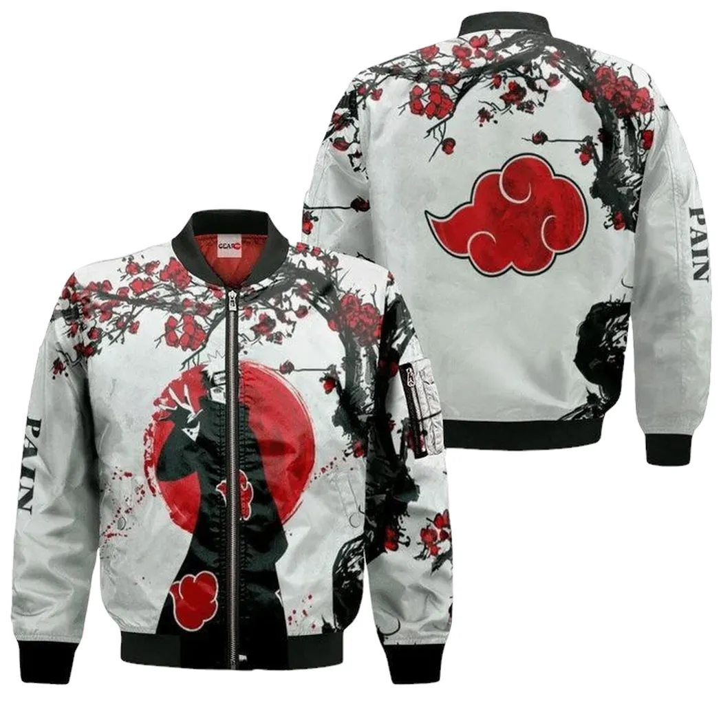 Akatsuki Nagato Anime Manga Naruto 3D Bomber Jacket for Men Women