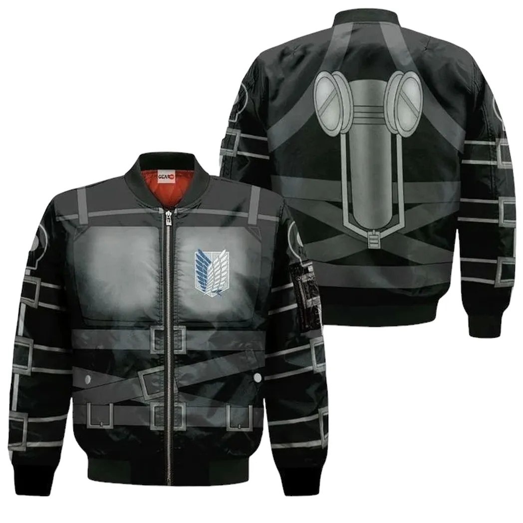 AOT New Suit Anime Manga Shingeki No Kyojin Attack On Titan 3D Bomber Jacket for Men Women