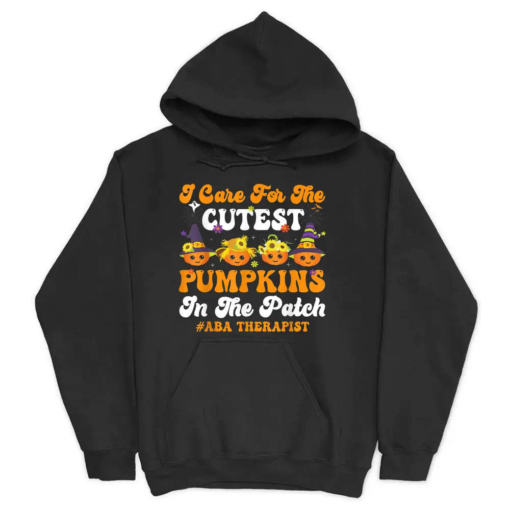 Applied Behavior Analysis Therapy Halloween ABA Therapist Hoodie - Black