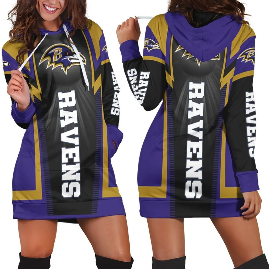 Baltimore Ravens For Fans Hoodie Dress, Sweater Dress, Sweatshirt Dress