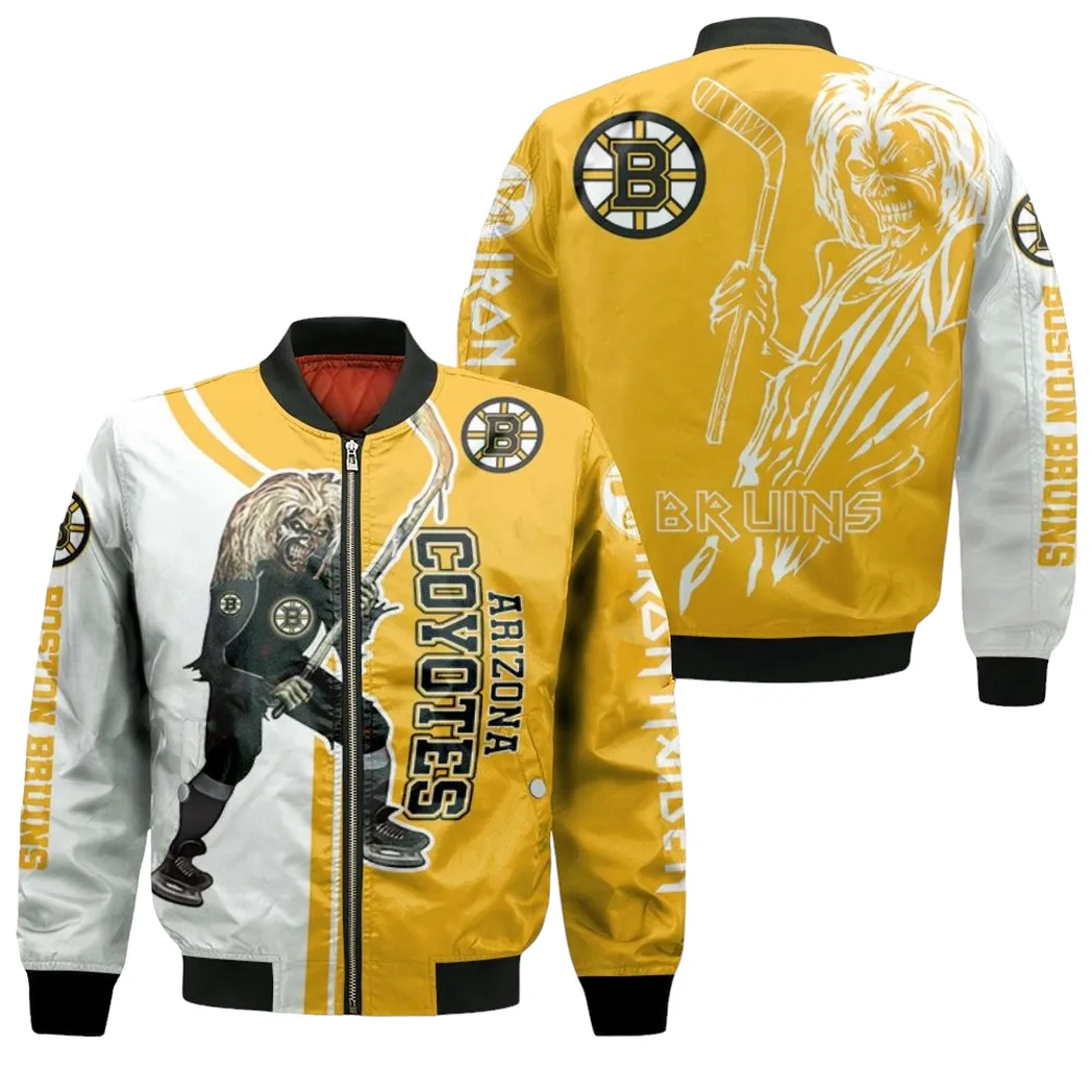 Boston Bruins And Zombie For Fans Bomber Jacket for Men Women