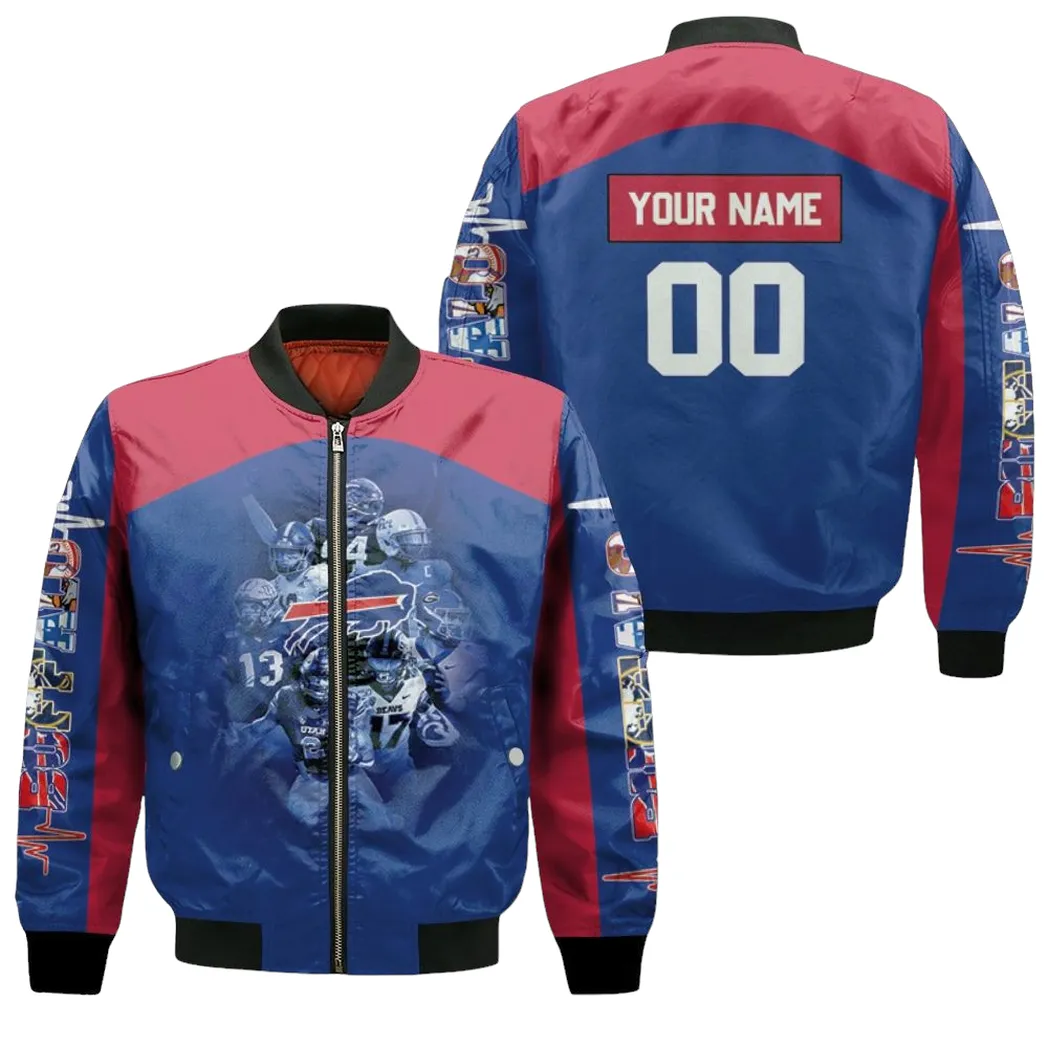 Buffalo Bills 60th Anniversary Great Players Personalized Bomber Jacket for Men Women