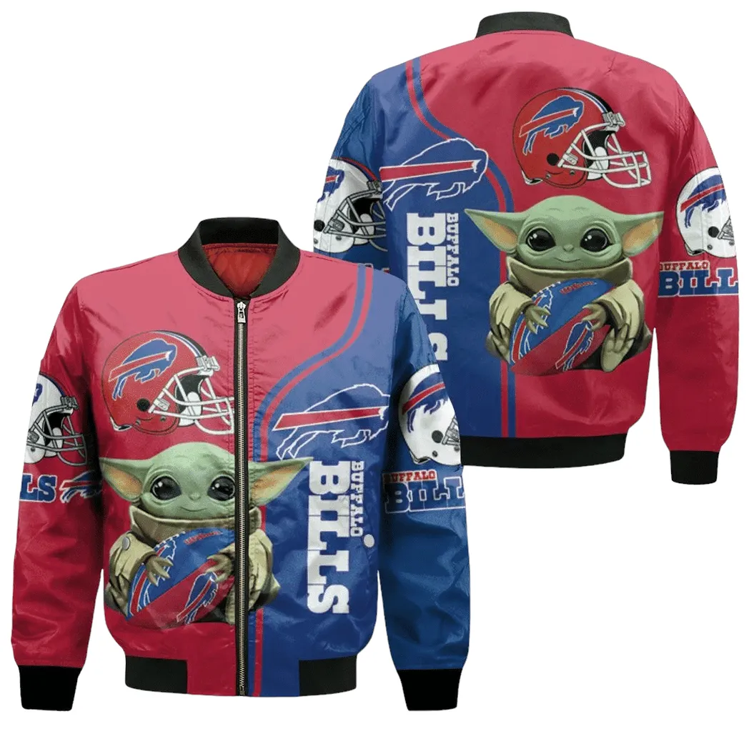 Buffalo Bills Baby Yoda The Mandalorian Bomber Jacket for Men Women