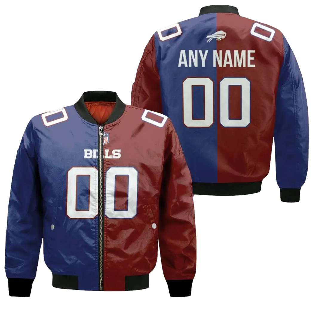 Buffalo Bills Nfl Vapor Limited Royal Red Two Tone Jersey Style Custom Gift For Bills Fans Bomber Jacket for Men Women