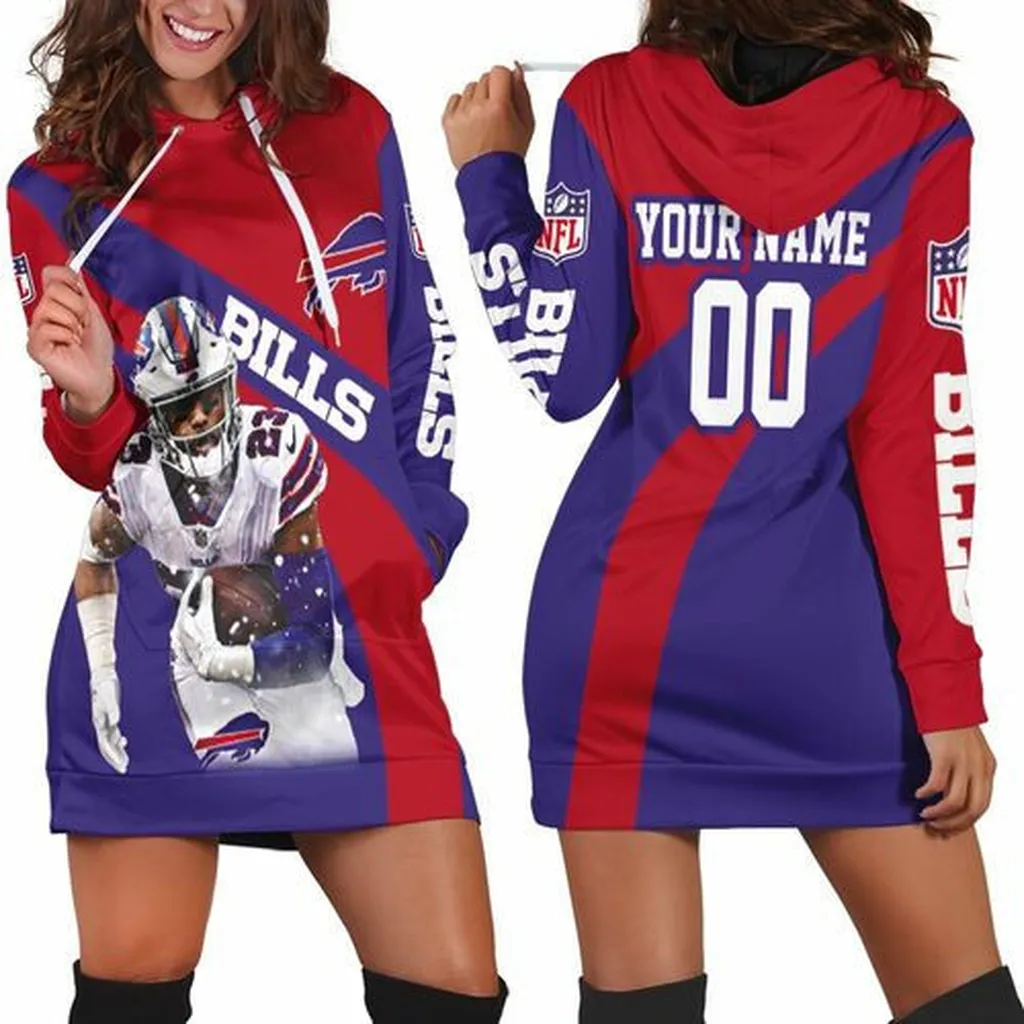 Buffalo Bills Number 23 Aaron Williams With Sign Personalized Hoodie Dress, Sweater Dress, Sweatshirt Dress