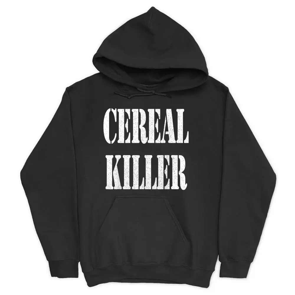 Cereal Killer Released  Funny Halloween Hoodie - Black