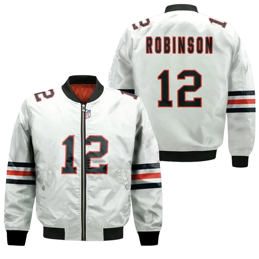 Chicago Bears Allen Robinson 12 Great Player Nfl American Football Team Custom Game White 3d Designed Allover Gift For Bears Fans Bomber Jacket for Men Women