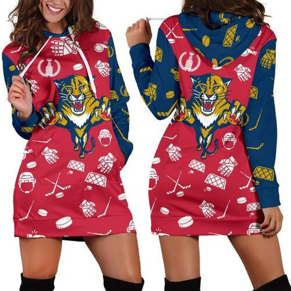 Florida Panthers Womens Hoodie Dress, Sweater Dress, Sweatshirt Dress 3d All Over Print For Women Hoodie