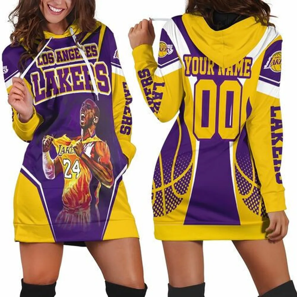 In Memories Kobe Bryant 24 Los Angeles Lakers Western Conference Personalized Hoodie Dress, Sweater Dress, Sweatshirt Dress