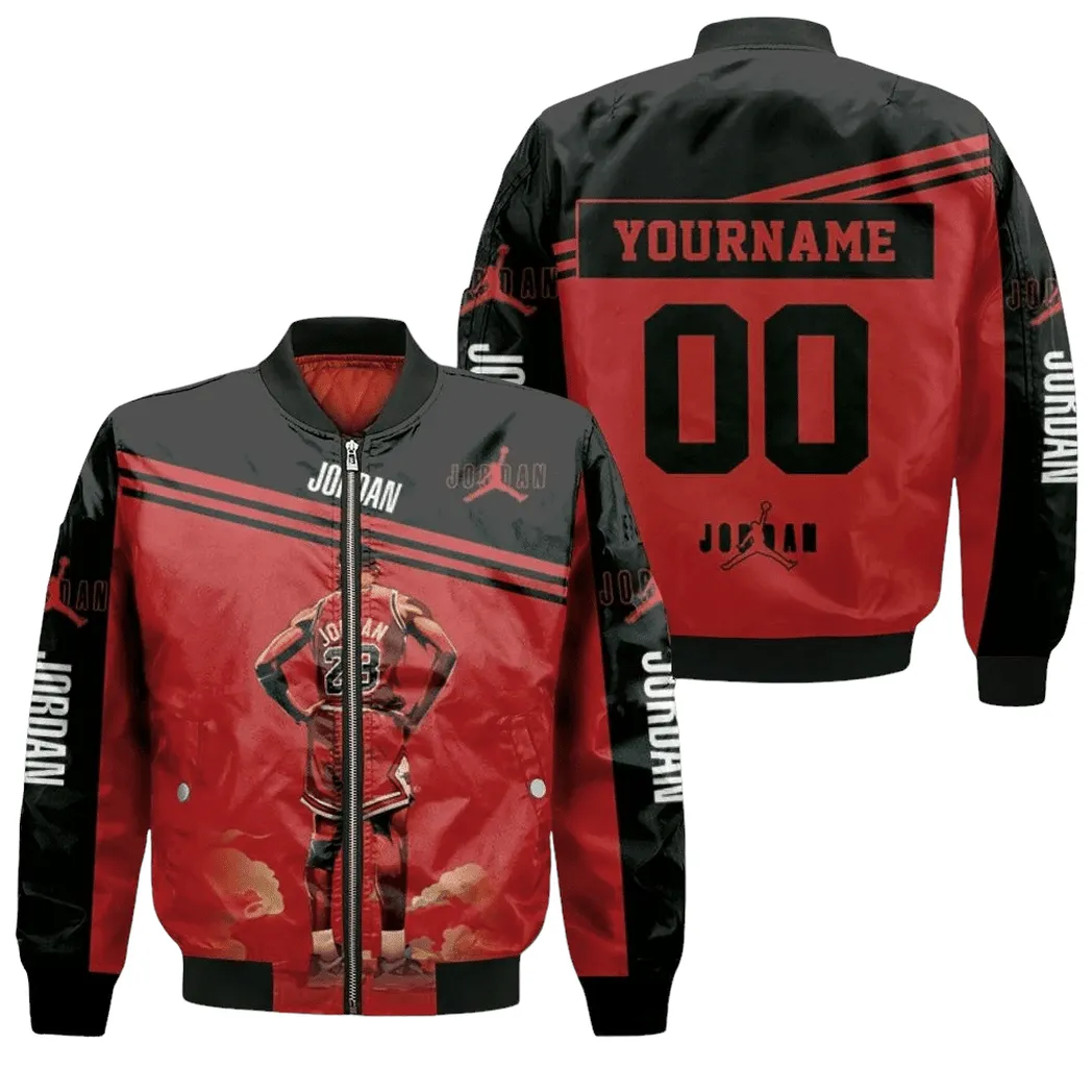 Michael Jordan 23 Chicago Bulls Standings Personalized Bomber Jacket for Men Women