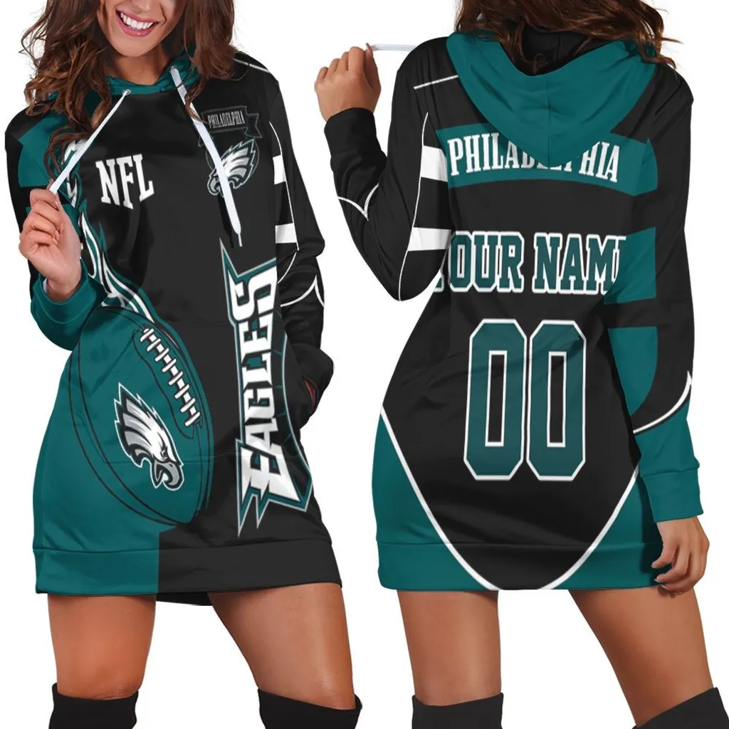 Philadelphia Eagles Nfl Lover Personalized Hoodie Dress, Sweater Dress, Sweatshirt Dress