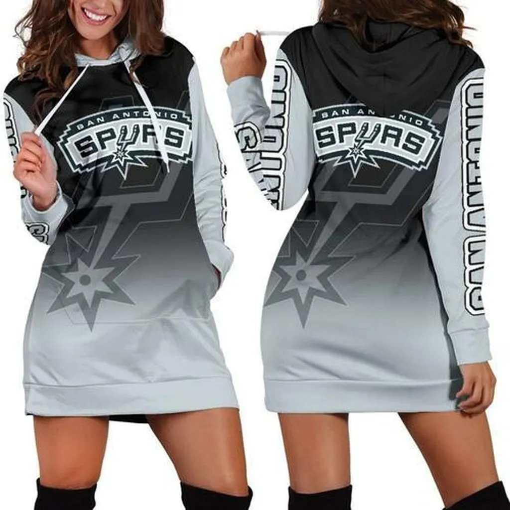 San Antonio Spurs Hoodie Dress, Sweater Dress, Sweatshirt Dress 3d All Over Print For Women Hoodie