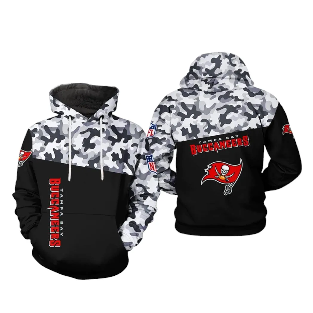 Nfl Tampa Bay Buccaneers Nfl Camo Veteran Team 3D All Over Print Hoodie