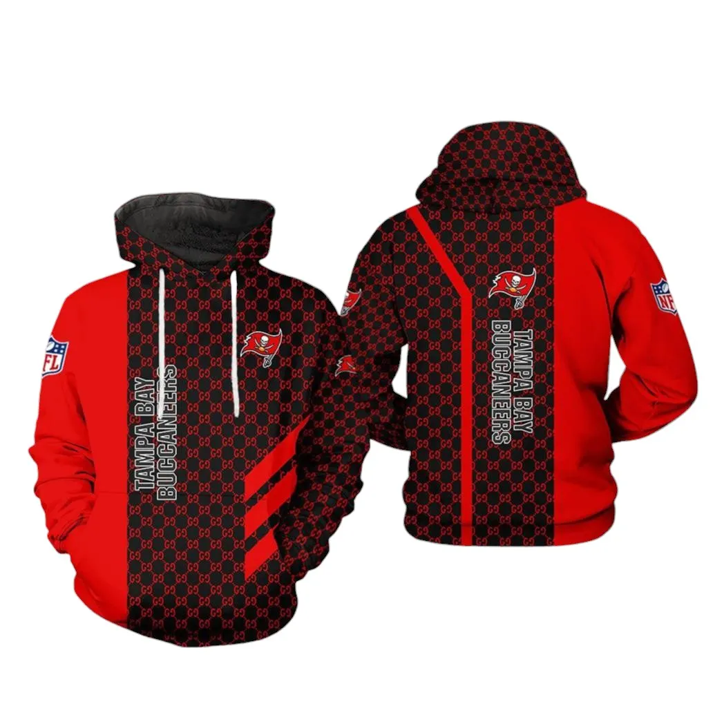 Nfl Tampa Bay Buccaneers Nfl Team Pattern Mix 3D All Over Print Hoodie