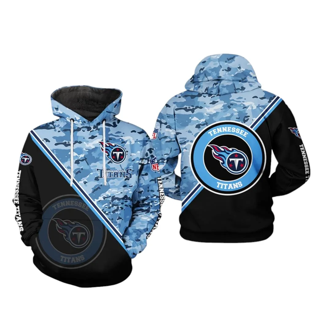 Nfl Tennessee Titans Nfl Camo Team 3D All Over Print Hoodie