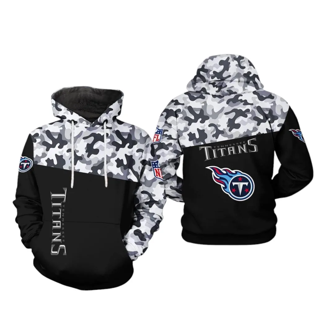 Nfl Tennessee Titans Nfl Camo Veteran Team 3D All Over Print Hoodie